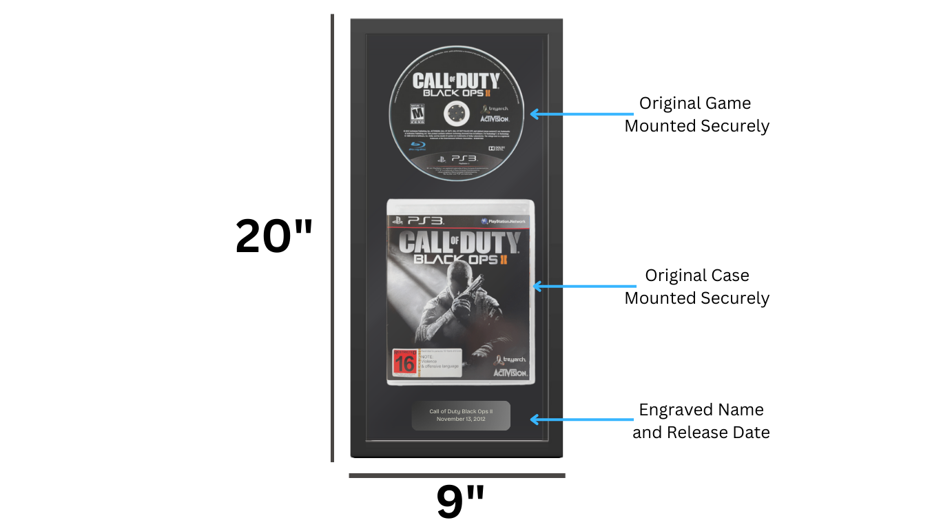 Call of Duty Black Ops II Custom Display Shadowbox - Xbox 360 or PS3